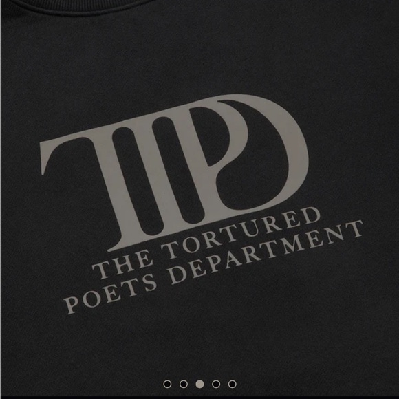 NEW Taylor Swift The Tortured Poets Department black crewneck - Picture 4 of 5